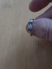 9ct Gold Emerald And Diamond Eternity Ring Size L