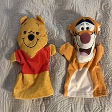 Two Disney Baby Melissa  Doug Plush Hand Puppets Winnie The Pooh  Tigger