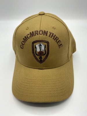 The Corps Commander Mine Squadron Three Logo Beige Baseball Cap Hat One Size