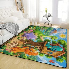 Colorful Reptile Play Mat Kids Educational Learning Rug Animal Floor