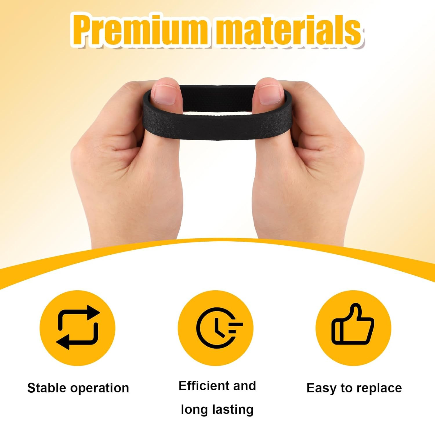 2-Pack E0205 U-Style Vacuum Cleaner Belts Compatible with Eureka Airspeed