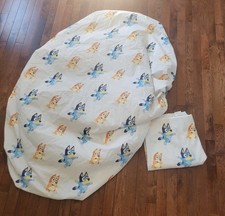 Bluey Twin or Crib Sheet Set   Fitted  Flat Sheets Kids Cartoon Bedding Bluey