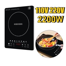 2200W Portable Induction Cooktop Countertop Burner Stove Touch Control 110V 220V