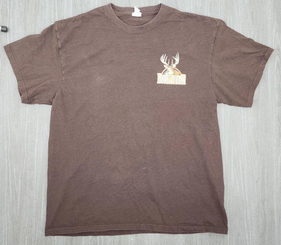 Women's Buck Wear Hunting Love at First Sight T-Shirt Brown Pink Deer XL Cotton - Image 2 of 4
