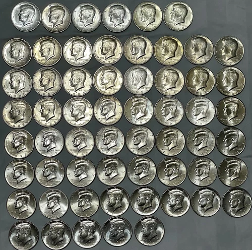 1965-2025 Complete Brilliant Uncirculated Kennedy Half Dollar Year Set