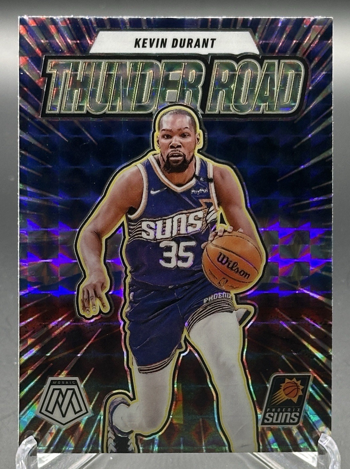 2024-25 Panini Mosaic Kevin Durant #2 Thunder Road Mosaic Prizm Phoenix Suns