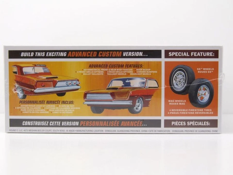 Chevrolet Impala Ss 1963 Modellino Auto Kit Costruzione Plastica 1:25 AMT - Immagine 2 di 3