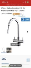 Wickes Kisdon Mono Mixer Kitchen Tap In Chrome NEW IN BOX