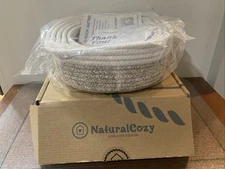 NaturalCozy 5-Piece Round Small Woven Baskets Set - 100% Natural Cotton Rope NEW