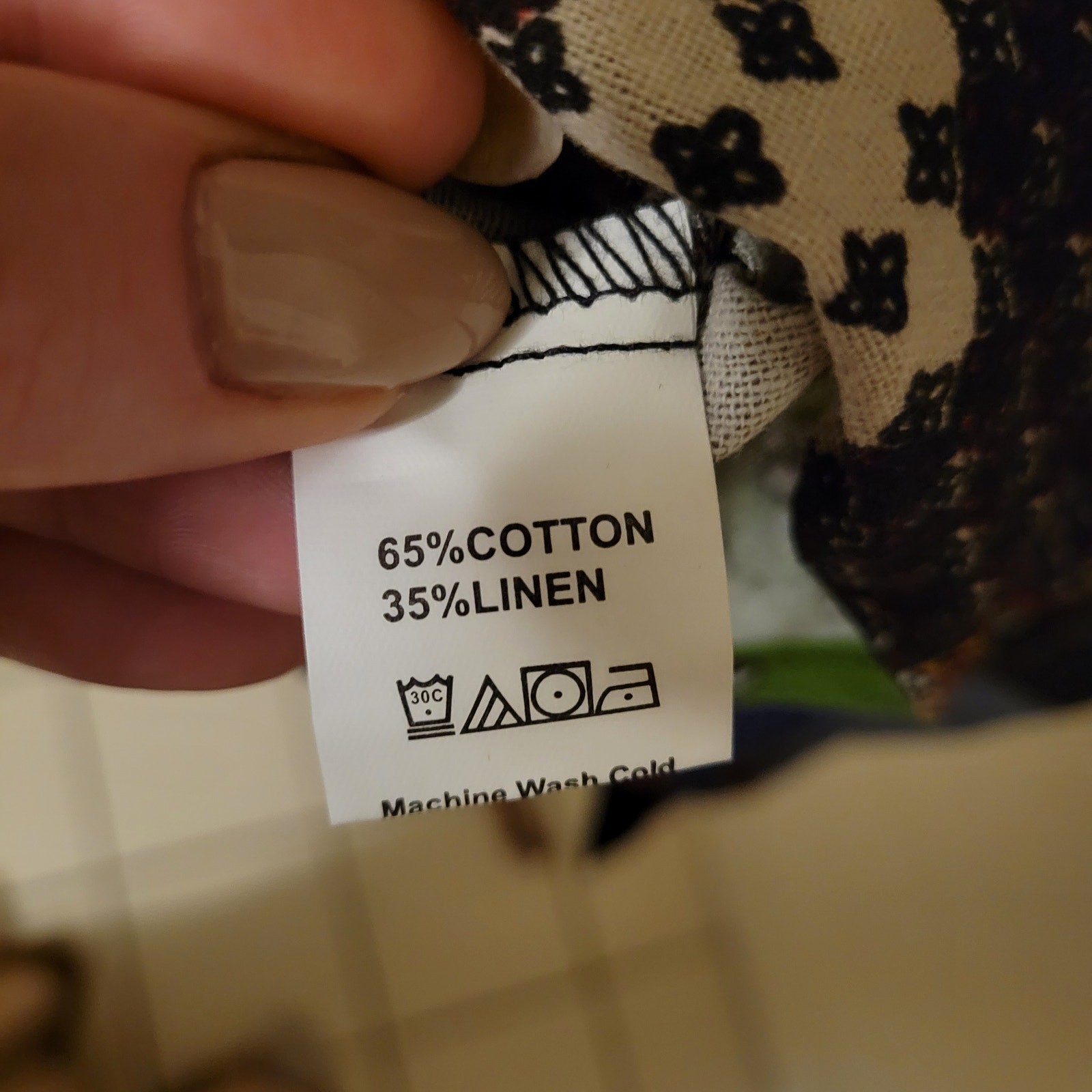 Boho Patchwork Cotton Linen Blend Button Down Blo… - image 7