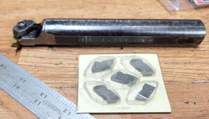 KENNAMETAL INDEXABLE BORING BAR TOP NOTCH - 1 " + NEW INSERTS