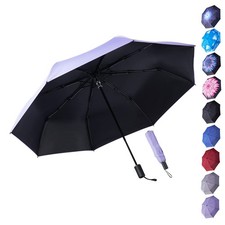 UV Sun Umbrella Compact Folding Travel Umbrella for Windproof, Waterproof - 9...