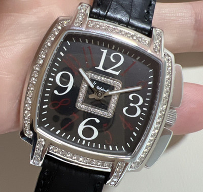 Kutchinsky Mens Radiant Diamond Quartz Watch Swiss NOS Vault Find Rare 40mm Case