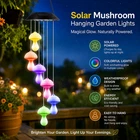 Solar Mushroom Hanging Garden Lights Colorful LED Outdoor Patio Decor Rainbow