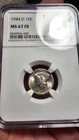 1944 D Mercury Dime MS 67 FB NGC