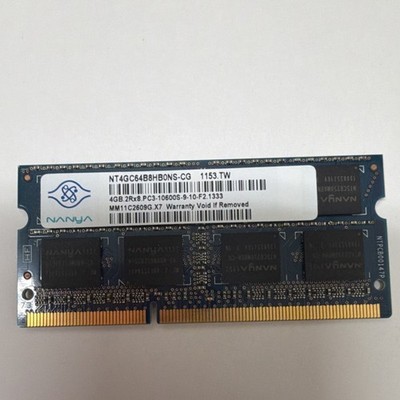 Nanya 4GB DDR3 SO-DIMM PC3-10600S RAM NT4GC64B8HB0NS-CG 204-Pin