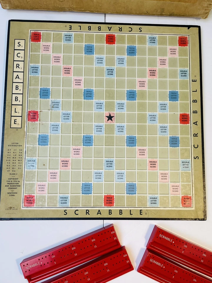 1967 Scrabble Deluxe Edition No 71 Selchow & Righter *missing 1 Tile  Orig. Box - Image 4 of 4