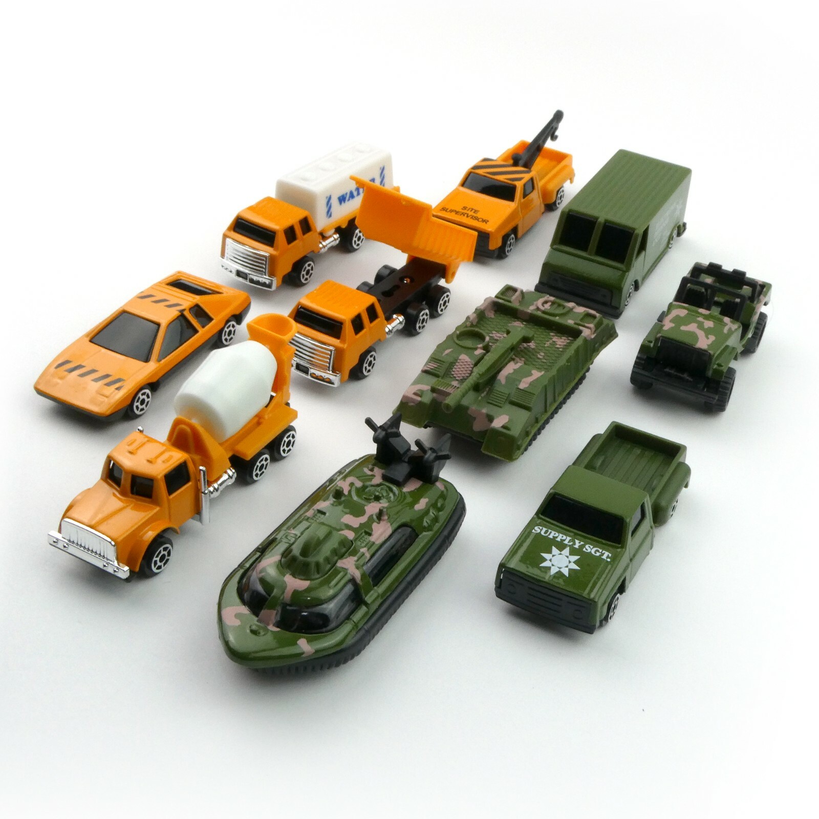 35pc Die Cast Car Gift Set PoliceFireConstructionArmySport 5