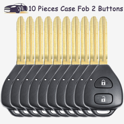 For Toyota 4Runner Camry Echo Prius RAV4 3 Buttons Remote Key Case Shell Fob