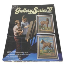 1974 Craft Master Gallery Series II Oil Paint By Number Set Two Horses New Open
