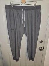 NWOT FIGS Technical Collection Gray Jogger Scrub Pants Women's XXL P Short