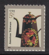 Scott 3756A- 5c Toleware, American Design- MNH (S/A) 2007- unused mint stamp