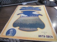ANTIQUE - WHEN THE DAISIES BLOOM BY ANITA OWEN - 1909