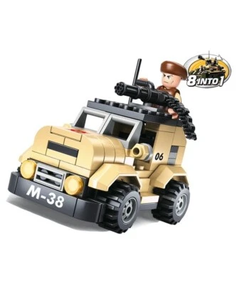 New: Sluban B0587A Kids Building Block Brick Army military Patrol Car 102 Pieces