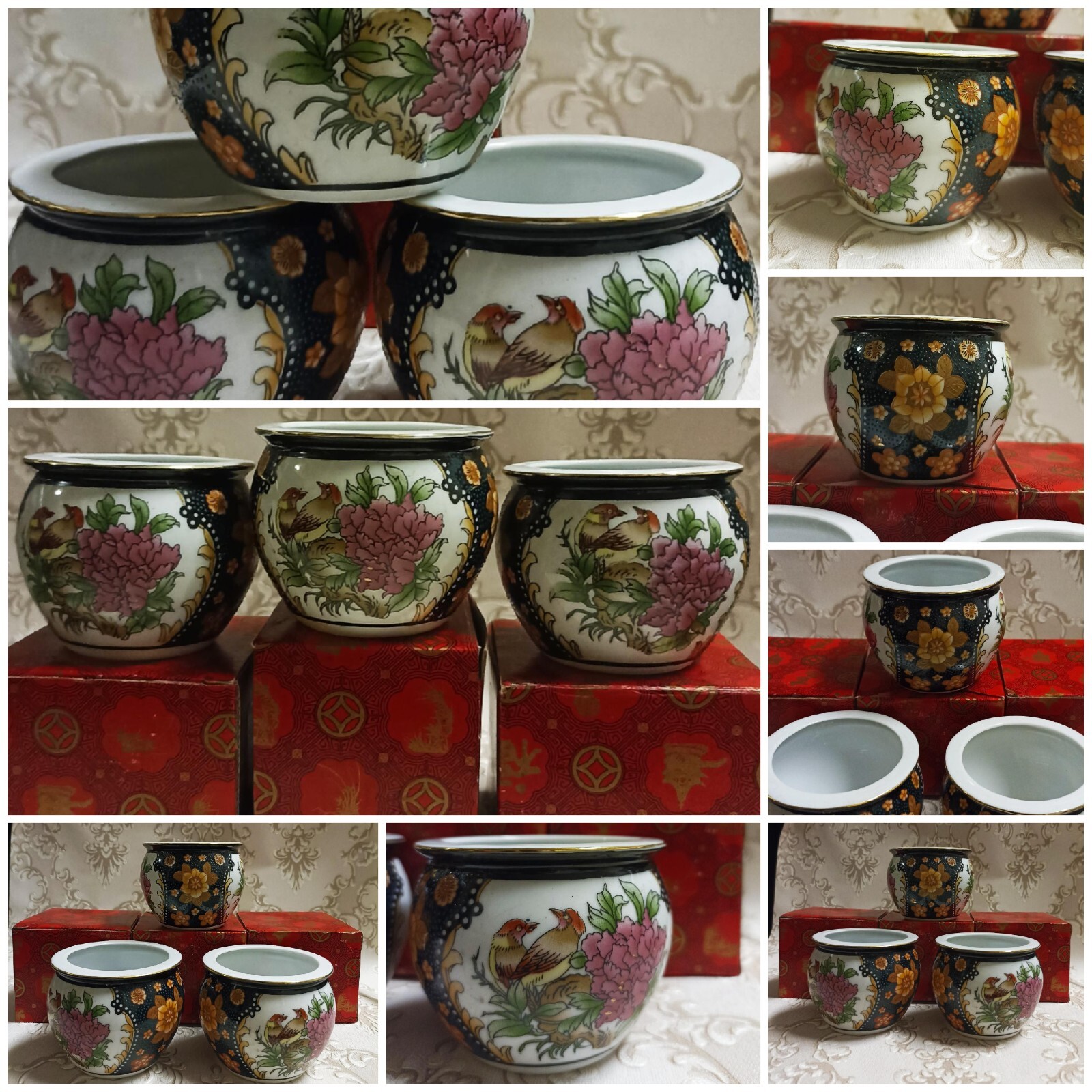 Restposten 72 chinesische Porzellan Übertöpfe QUALITÄTSWARE fast zu verschenken