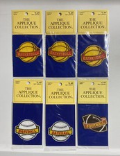 VTG Sports Applique Patch Iron On - 6 Baseball, Basketball, Football