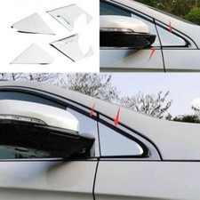 A Pillar Front Triangle ABS Chrome Cover Trim...