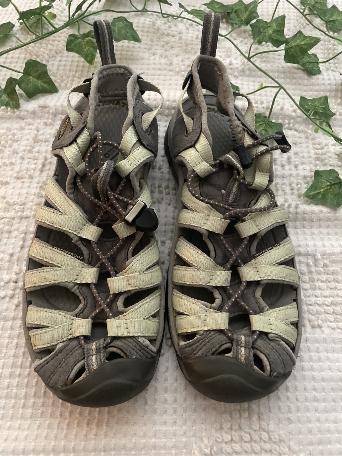 Sandali estivi KEEN sport escursionismo fiume acqua tessuto verde scarpe donna misura 7 5