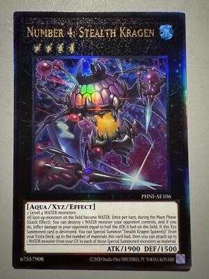 YUGIOH NUMBER 4: STEALTH KRAGEN ASIA ENGLISH EDITION PHNI-AE106 ...
