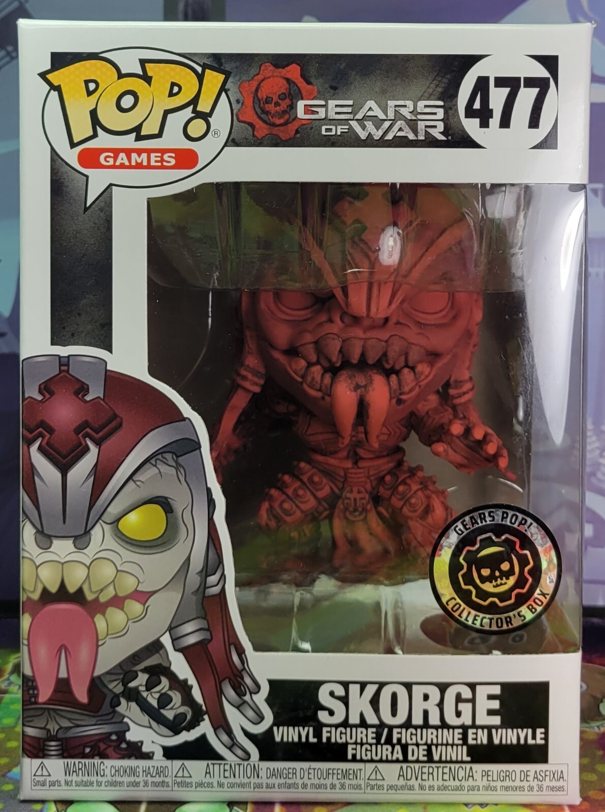 Funko Pop! Games: Gears Of War #477 (Red) Skorge Vinyl Figure - Collector'S Box
