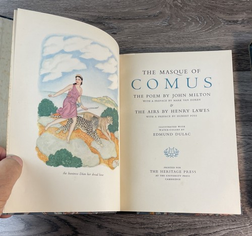 Heritage Press The Masque of Comus, the Poem by John Milton, Dulac Illustrator - Picture 5 of 9