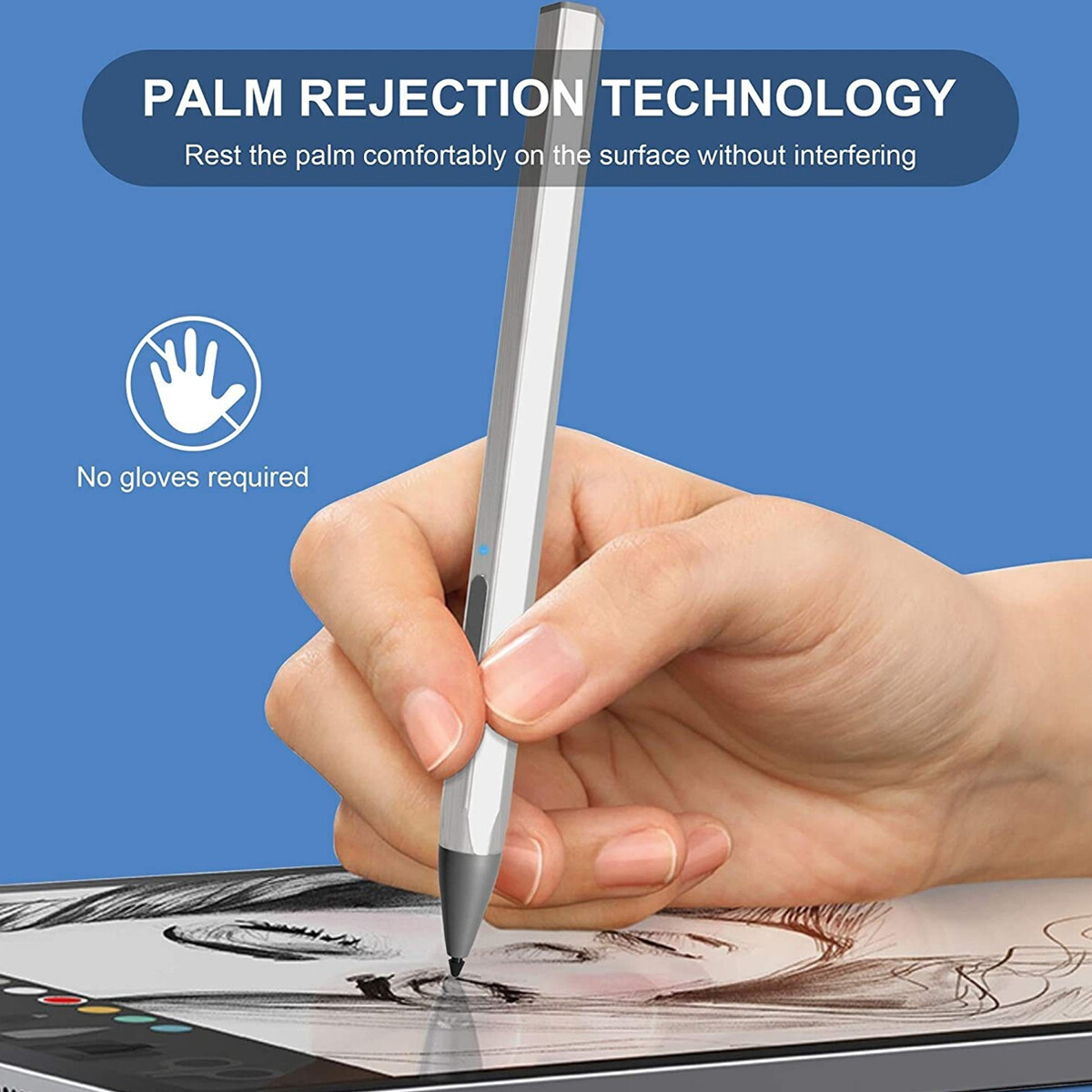 Smart Stylus Pen Pencil for Microsoft Surface Pro X, 7,6, 5,4,3, Laptop