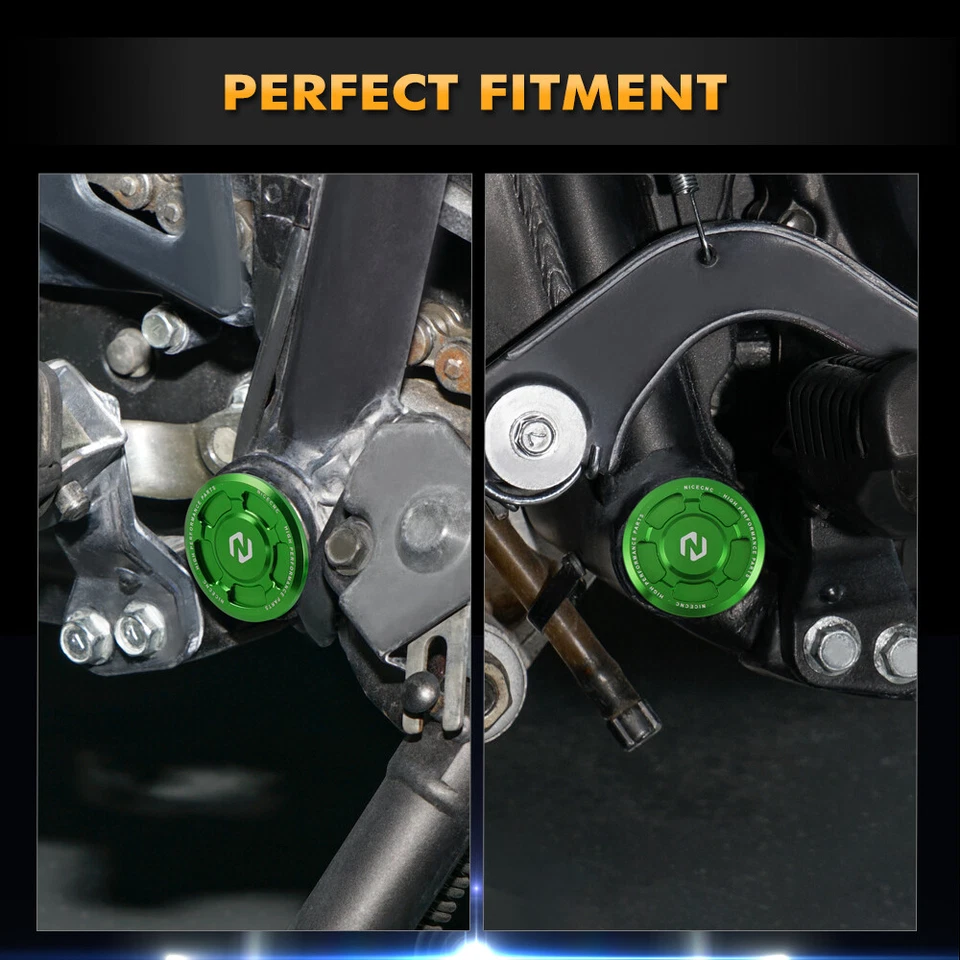 Bonito CNC para Kawasaki KLR650 1987-2024 Marco Tapones Cubierta Protector Aluminio Foto 2 de 4