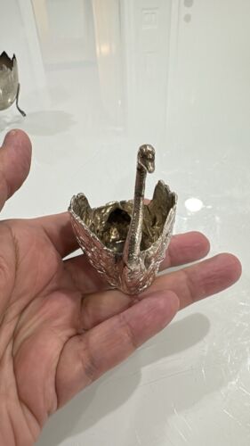 Vintage Sterling Silver 925 Miniature Swan Figurine – Salt Holder or Decorative - Picture 4 of 6
