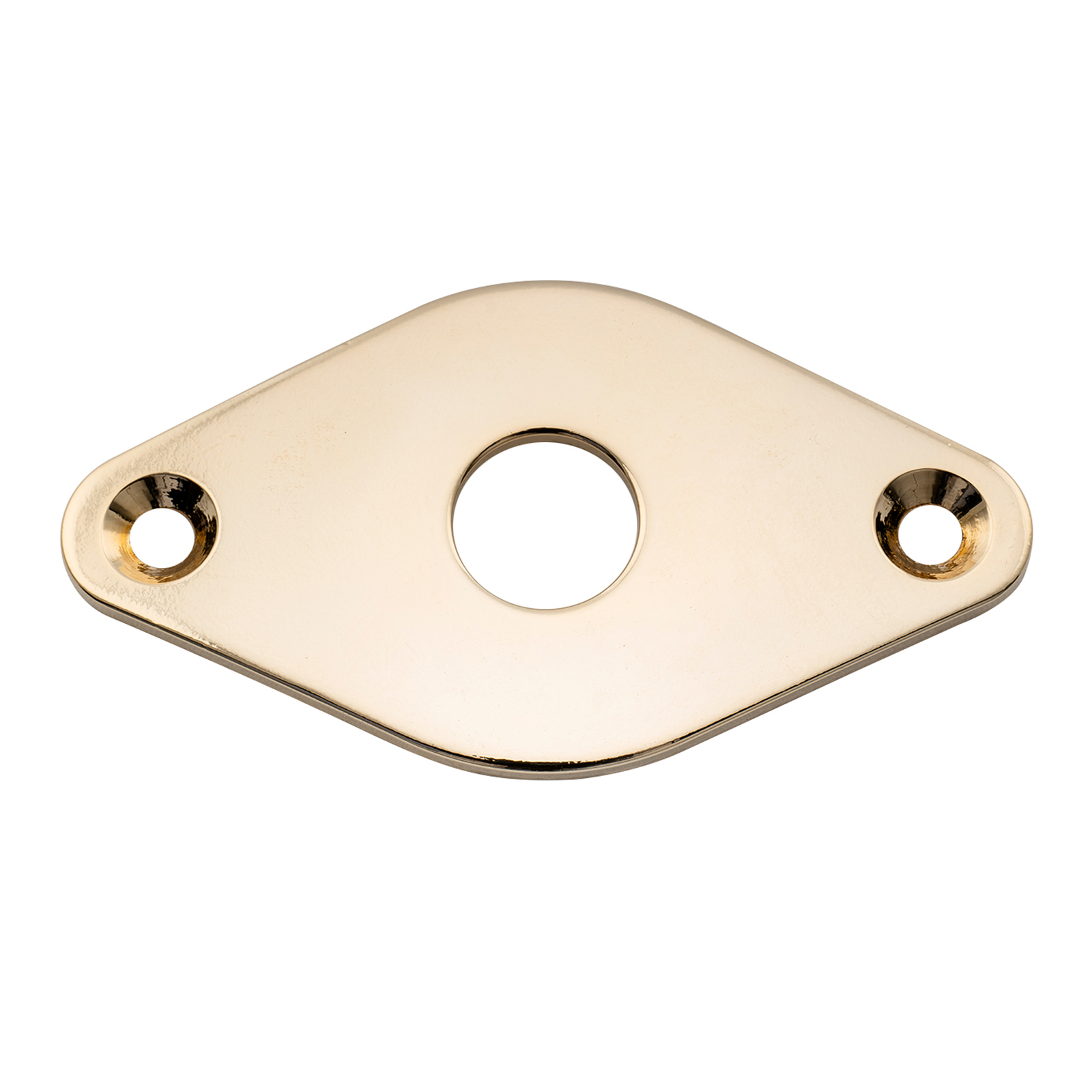 Musiclily Pro Gold 9.6mm Steel Curved Diamond Electric Guitar Bass Jack Plate
