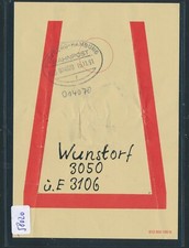 58020) Railway Post Oval Stamp W�rzburg-Hamburg Train 014070, PS 1991