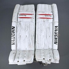 Vaughn Velocity Used Hockey Goalie Leg Pads Pro Stock New Jersey Devils NHL