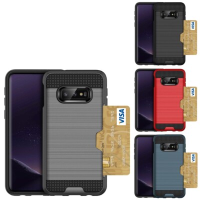 For Samsung Galaxy S10E Case Hybrid Slim Protective Cover with Card Holder