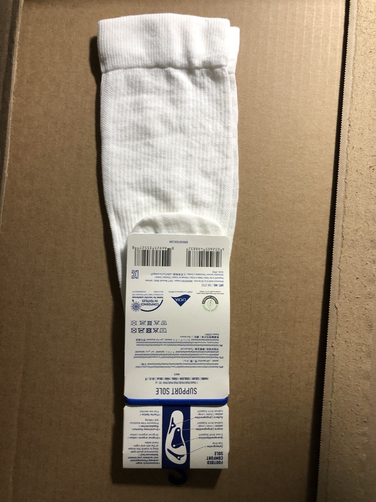 SAOLA Calze Birkenstock plantare suola comoda bianche taglia US M9 M11