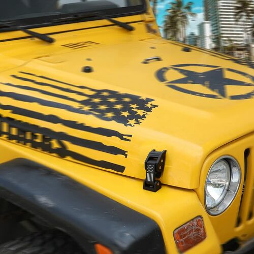 Hood Latches Lock Hood Lock Catch Buckle USA Flag For Jeep Wrangler TJ 1997-2006 - Picture 4 of 14