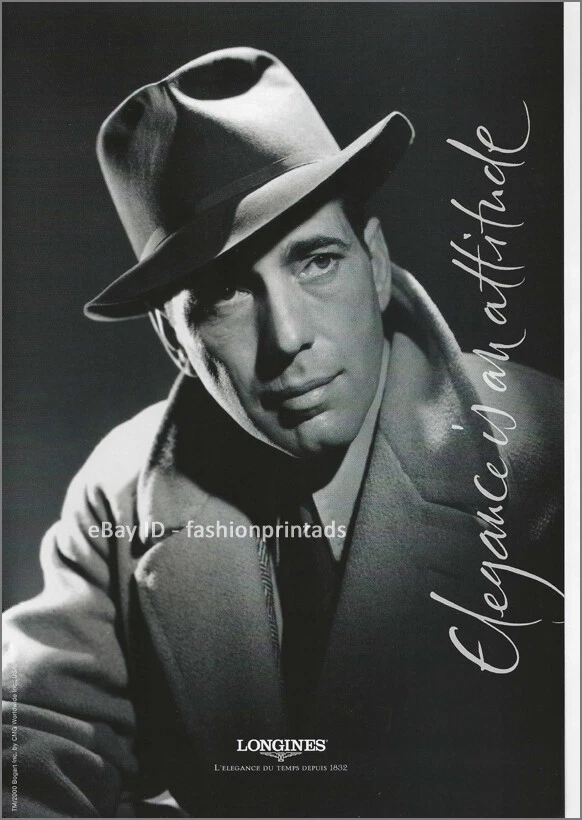 LONGINES Watches 3 Page Magazine PRINT AD 2000 HUMPHREY BOGART