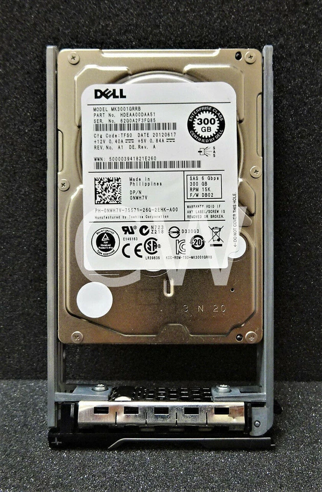 HDEAA00DAA51 Dell 300GB 15K SAS 6G SFF Hard Drive - Image 2 of 2
