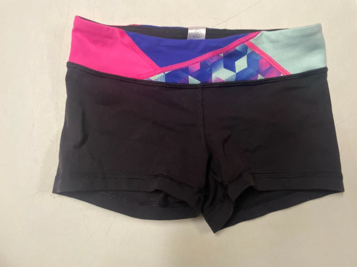 LULULEMON IVIVVA STRETCHY BOOTY DANCE GYMNASTIC SHORTS GIRLS SZ 10