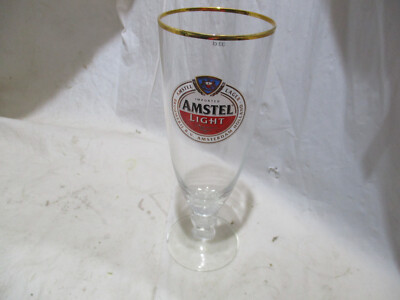 Amstel Light Dutch Beer Glass Bier Holland Import 33cl 8'' tall