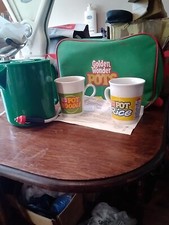 Vintage Set of Golden Wonder Pot Rice & Noodle Mugs Traval Kettle And Bag