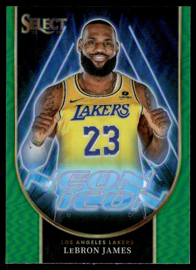 2023-24 Select Neon Icon Green LeBron James Los Angeles Lakers #12